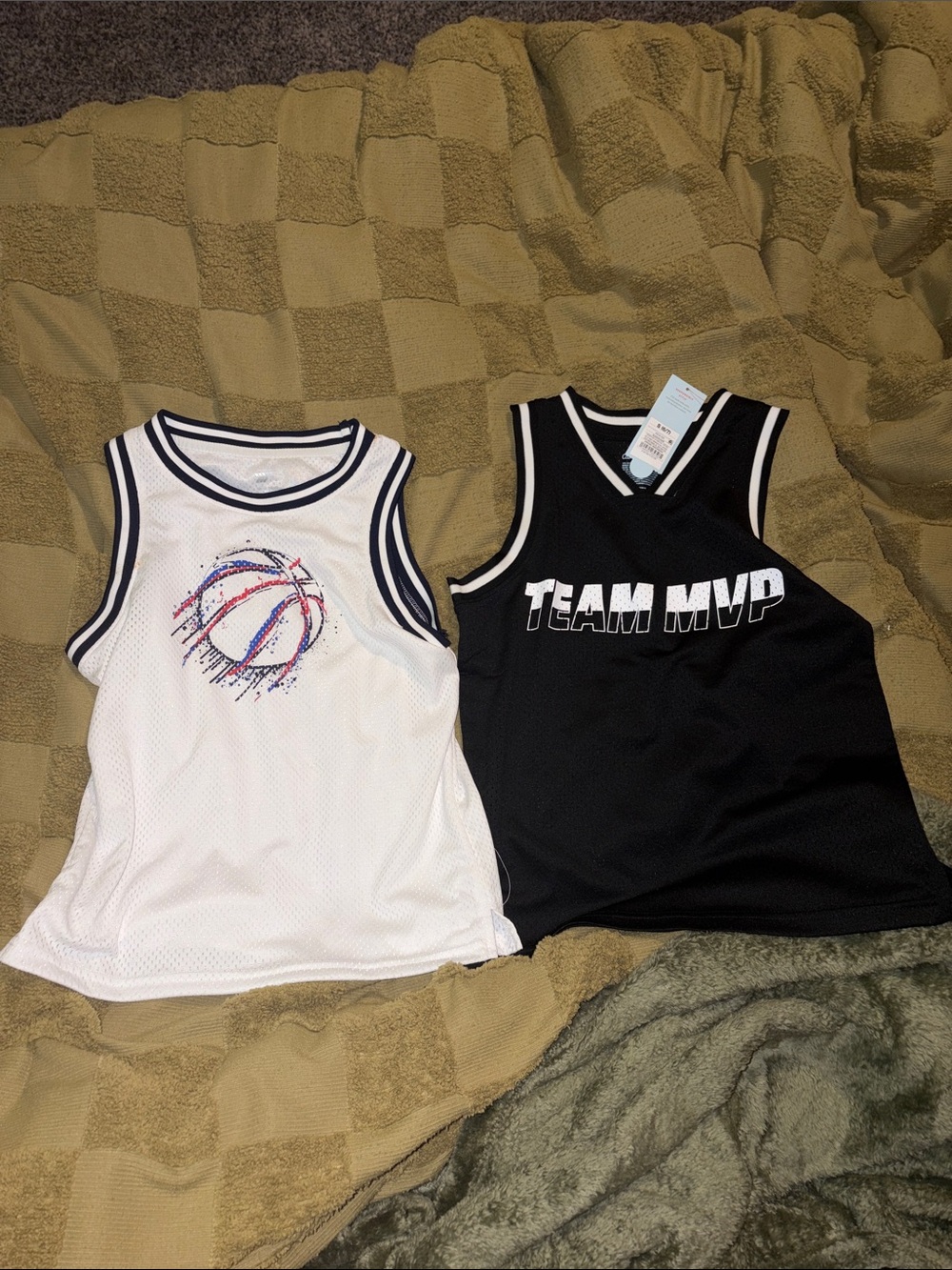 2 for $20 . NWT. Team MVP Kids' Basketball Tank Top - Black & White.